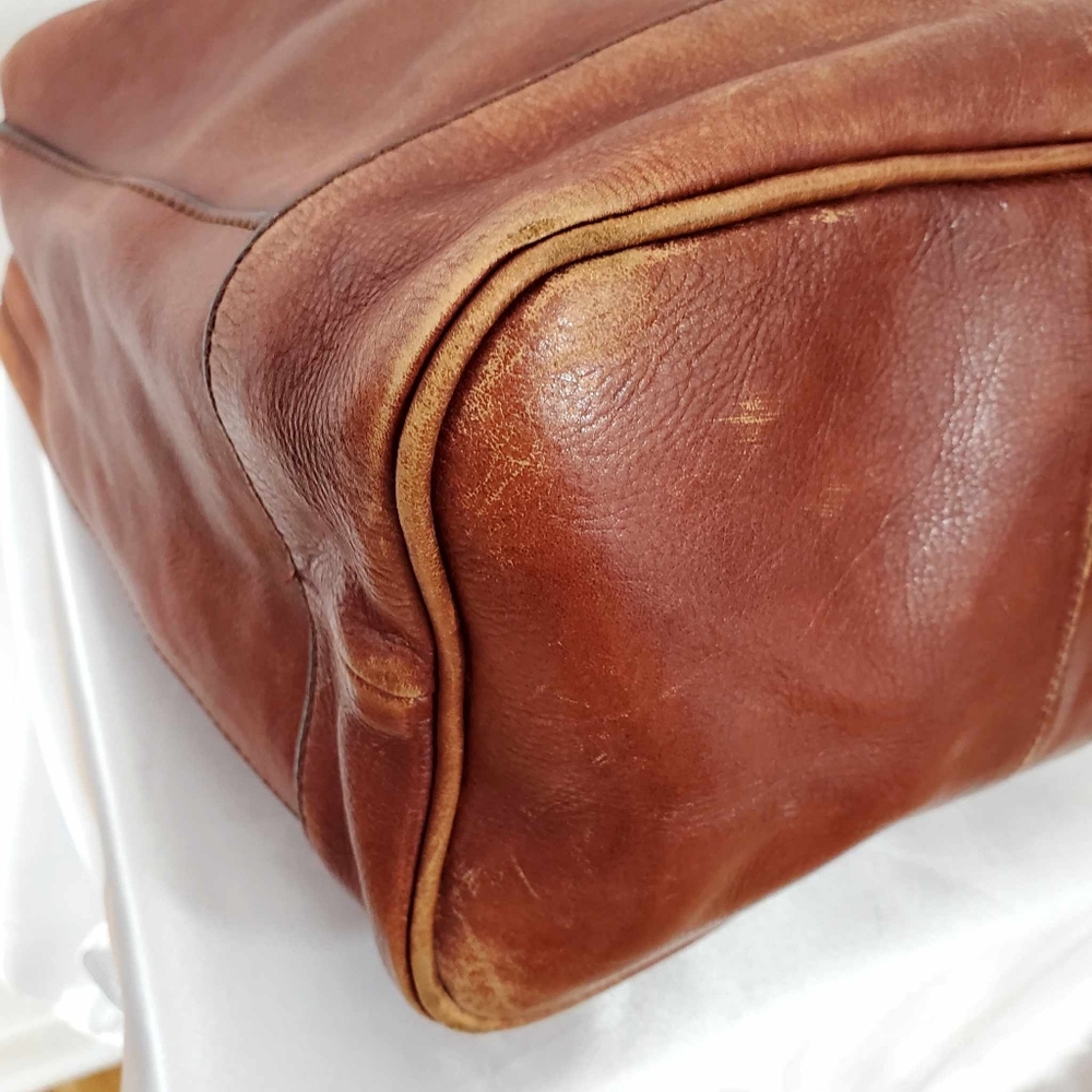 Vinrage Fossil Maddox Bucket Bag Brown Leather Slouch Shoulder Bag - Picture 9 of 17